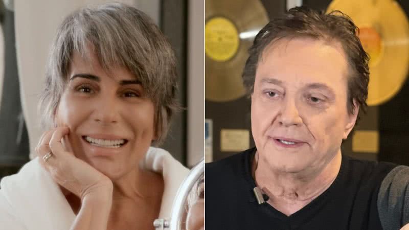 Montagem de fotos da atriz Gloria Pires e do cantor Fábio Júnior - Foto: Reprodução/Instagram @gpiresoficial @fabiojroficial