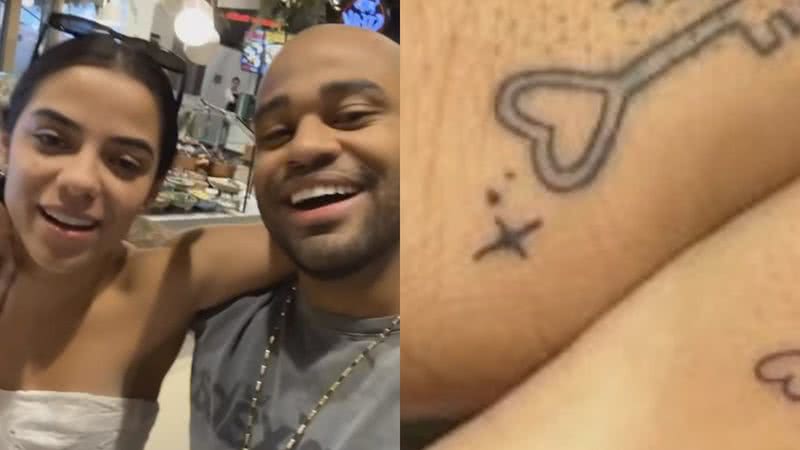 Ex-BBBs Key Alves e Cezar Black eternizam amizade com tatuagem - Reprodução/Instagram