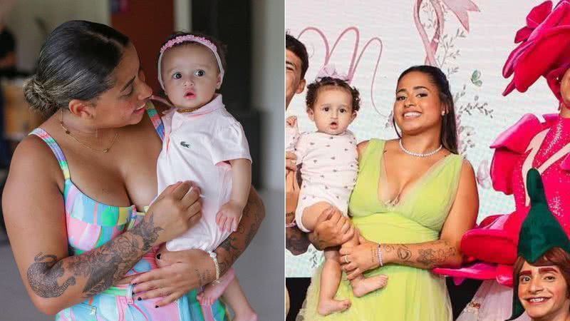 Montagem de fotos de MC Loma e sua filha, Melanie - Foto: Reprodução/Instagram @mclomaofficial