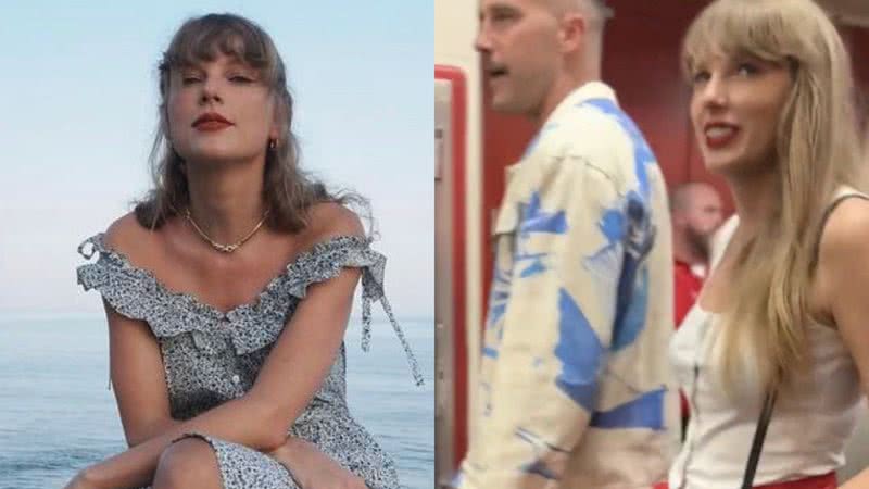 Taylor Swift saiu acompanhada de Travis Kelce após partida de futebol americano - Reprodução: Instagram