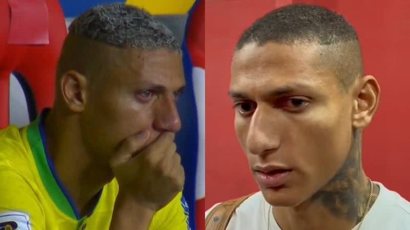 Richarlison foi flagrado chorando após ser substituído em jogo da seleção - Foto: Reprodução / Instagram