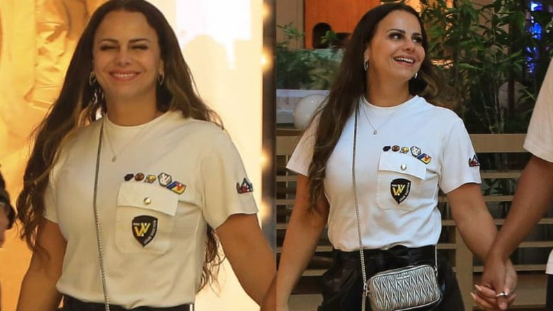 Viviane Araújo e Guilherme Militão curtem passeio em shopping no Rio de Janeiro - Foto: Édson Douglas/Agnews