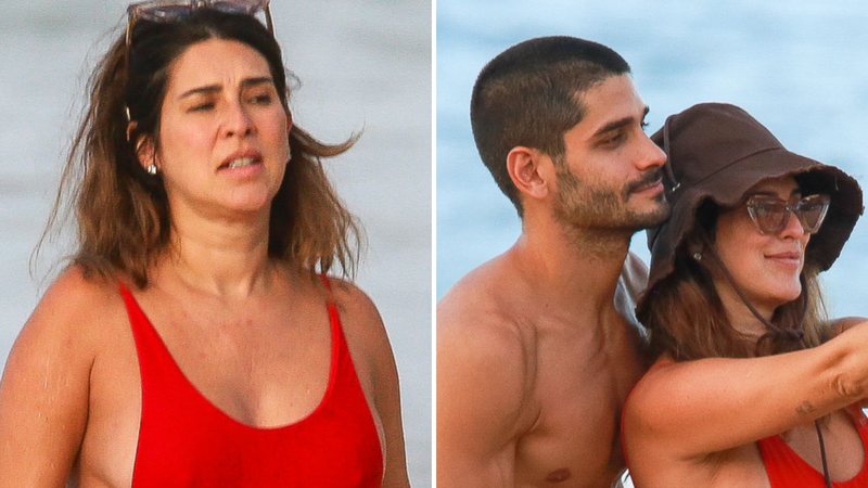 Vem, Pilar! De maiô, Fernanda Paes Leme exibe barrigão de grávida em praia - AgNews