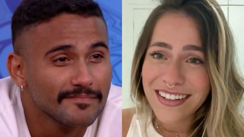 Lucas Pizane se emociona ao conversar com a namorada fora do BBB 24 - Reprodução/Globo