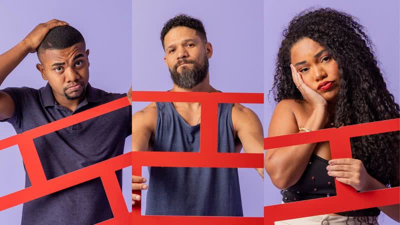 O segundo paredão do BBB 24 foi formado por Davi, Juninho e Thalyta - Reprodução / TV Globo