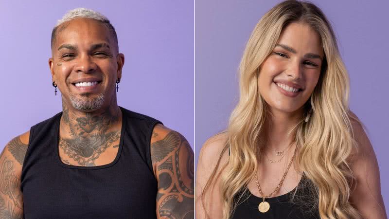 Montagem de fotos de Rodriguinho e Yasmin Brunet - Foto: Reprodução/Globo