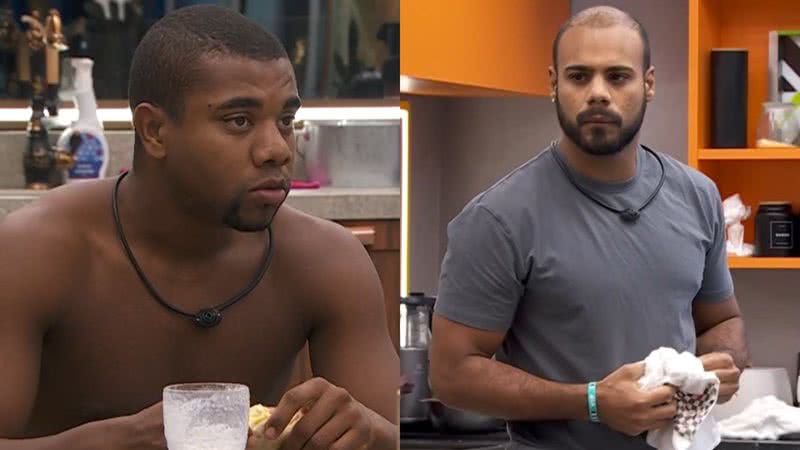 Davi e Marcus Vinicius disputam o oitavo paredão do BBB 24 - Foto: Reprodução / TV Globo