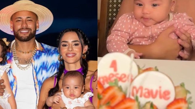 Filha de Neymar Jr ganha festinha simples para celebrar mesversário