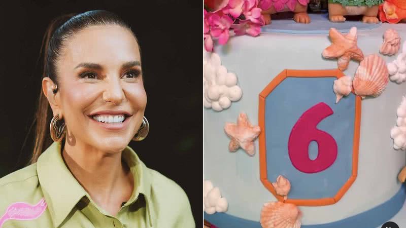 Ivete Sangalo mostra o bolo de aniversário das filhas gêmeas - Foto: Globo/Heder Nunez; Reprodução / Instagram