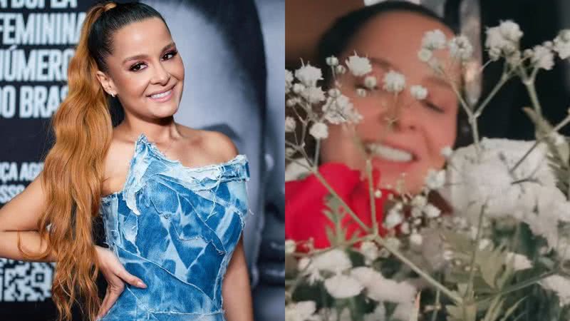 Maiara, da dupla com Maraisa, recebe buquê de flores - Foto: Reprodução / Instagram