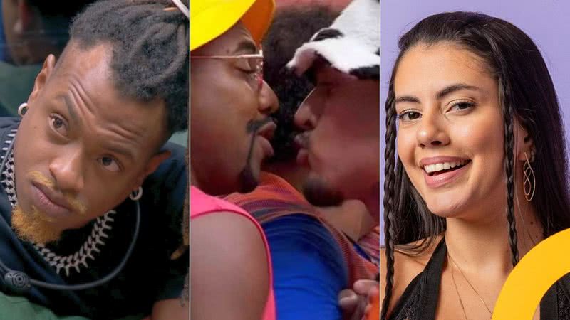 Montagem de fotos de Luigi, Davi, MC Bin Laden e Fernanda, confinados do BBB 24 - Foto: Reprodução/Globo