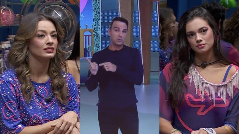 Beatriz, Tadeu Schmidt e Alane no BBB 24 - Foto: Reprodução / Globo