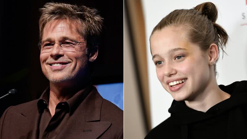 Brad Pitt e a filha, Shiloh - Foto: Getty Images