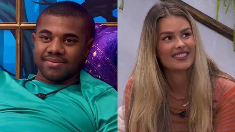 Davi e Yasmin Brunet no BBB 24 - Foto: Reprodução / TV Globo