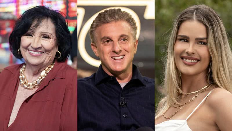 Dona Déa Lúcia, Luciano Huck e Yasmin Brunet - Foto: Reprodução / Globo