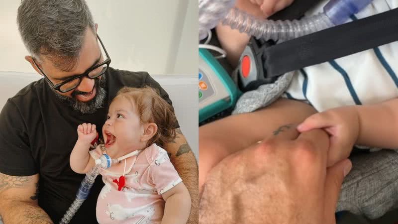 Juliano Cazarré e a filha, Maria Guilhermina - Foto: Reprodução / Instagram