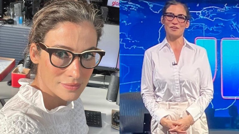 Detalhe no look de Renata Vasconcellos rouba a cena no Jornal Nacional - Reprodução/Globo/Instagram