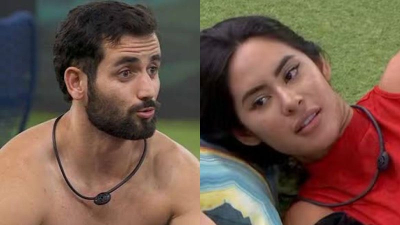 Matteus chama atenção durante brincadeira com Isabelle no BBB 24 - Reprodução/Globo