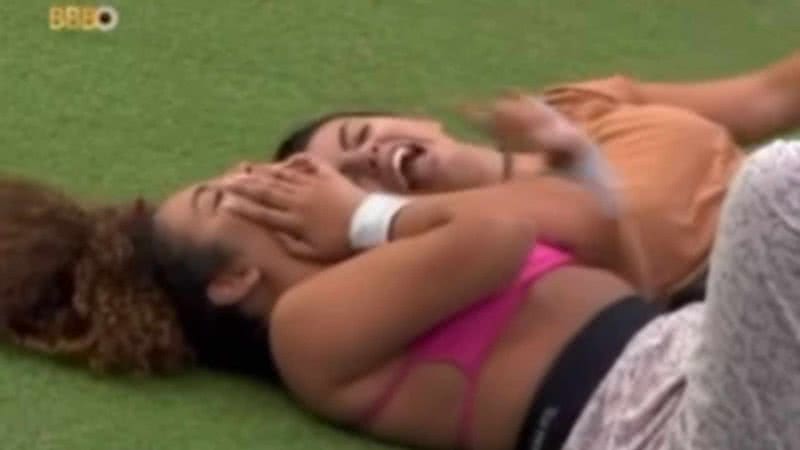 Pitel e Fernanda se divertem com vídeo do Anjo - Reprodução/Globo