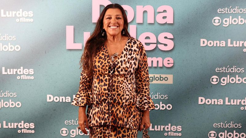 Regina Casé durante a pré-estreia de Dona Lurdes, o filme - Globo/Lucas Teixeira