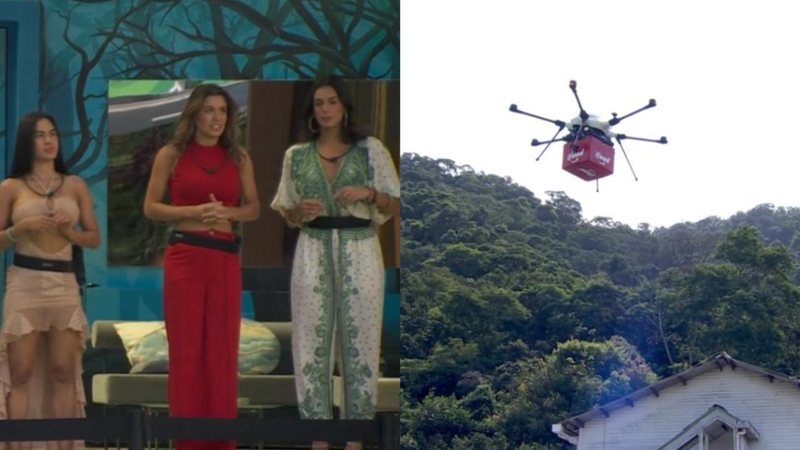 Brothers recebem visita de drone no BBB 24 - Reprodução/Globo