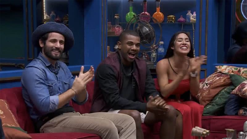 Matteus, Davi e Isabelle no BBB 24 - Foto: Reprodução / Globo