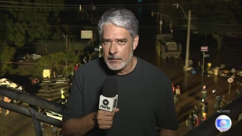 William Bonner cobriu ativamente tragédia Rio Grande do Sul - Reprodução/Globo