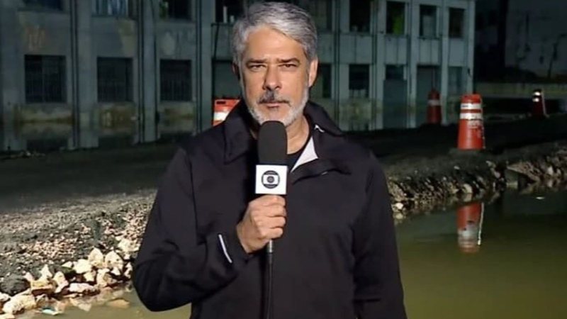 William Bonner esteve no Rio Grande do Sul para cobertura jornalística - Reprodução/Globo