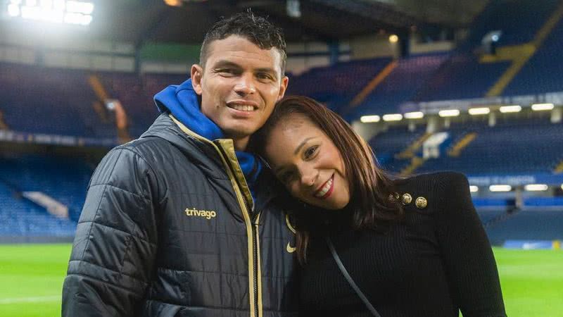 Belle ao lado do marido, Thiago Silva - Foto: Reprodução/Instagram @bellesilva