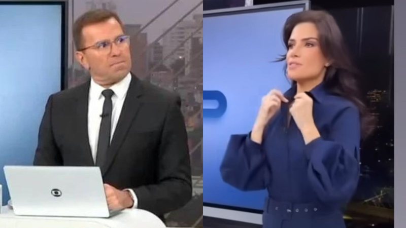 Sabina Simonato e Rodrigo Bocardi protagonizam climão ao vivo - Reprodução/Globo/Instagram