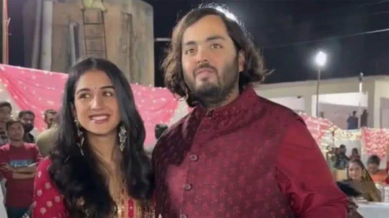 Radhika Merchant e Anant Ambani - Foto: Reprodução / Twitter