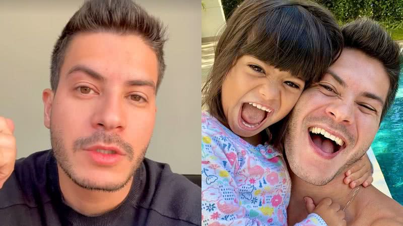 Arthur Aguiar e a filha, Sophia Cardi - Foto: Reprodução / Instagram