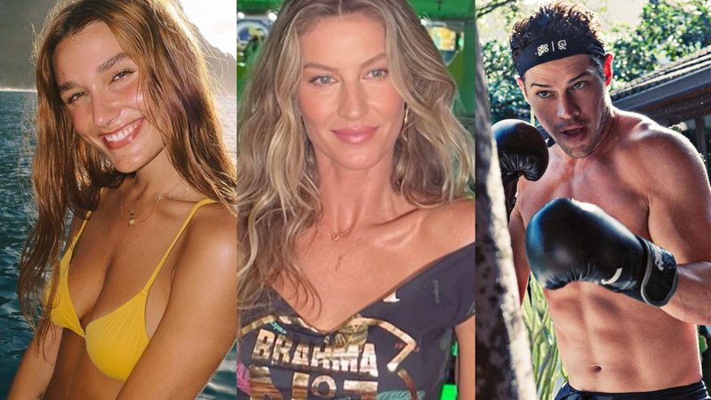 Sasha, Gisele e José Loreto se dedicaram ao esporte antes da fama - Reprodução/Instagram