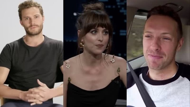 Jamie Dornan, Dakota Johnson e Chris Martin - Foto: Reprodução / Youtube