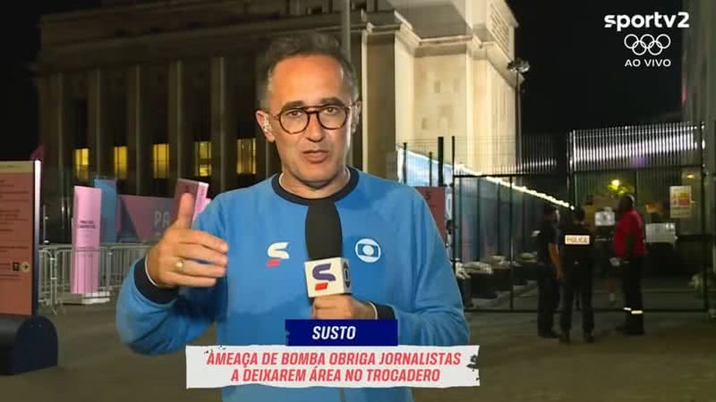 Marcelo Barreto fala sobre ameaça de bomba - Foto: Reprodução/SporTV