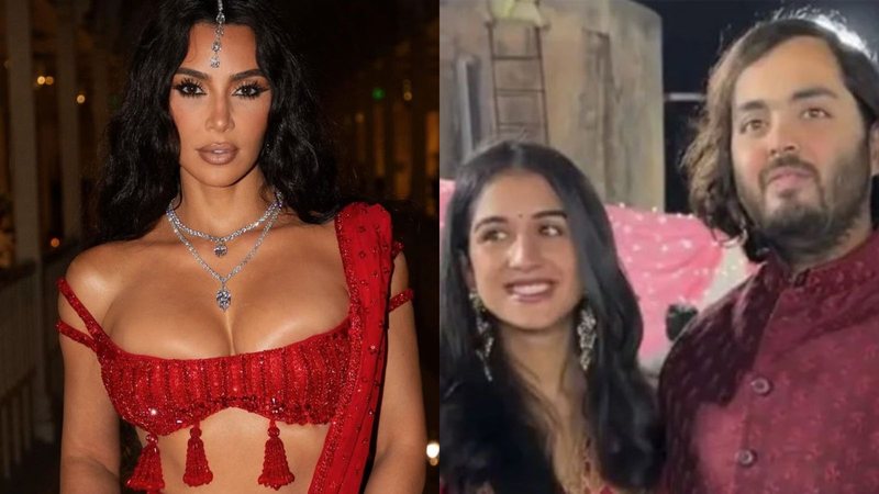 Kim Kardashian usa look proibido em casamento de bilionários - Reprodução/Instagram/Twitter