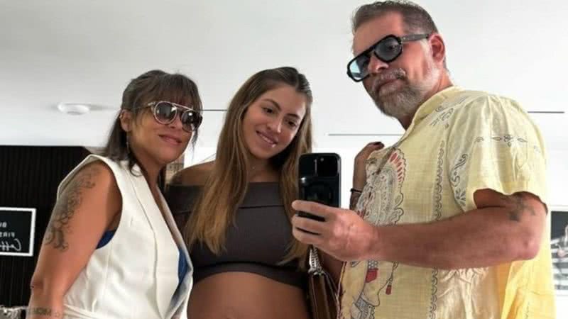 Leandro Hassum posta foto com a esposa e a filha grávida - Reprodução/Instagram