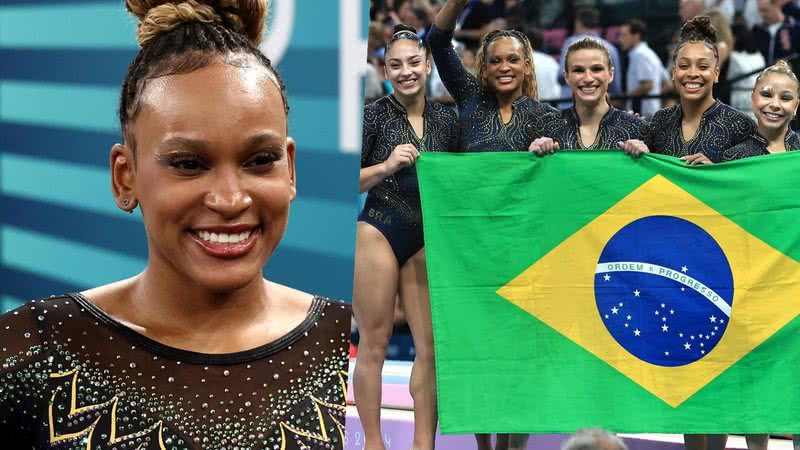 Rebeca Andrade comemora medalha de bronze - Reprodução/Getty Images/Instagram