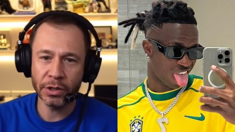 Tiago Leifert volta a comentar sobre polêmica com Vini Jr - Reprodução/Instagram/YouTube