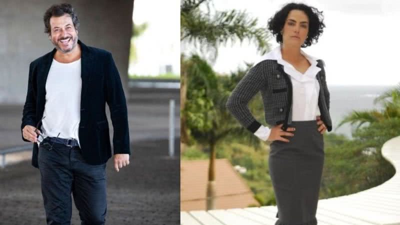 Bruno Padilha e Ana Paula Arósio, quando estava no ar em Na Forma da Lei - Divulgação Felipe Monteiro e TV Globo