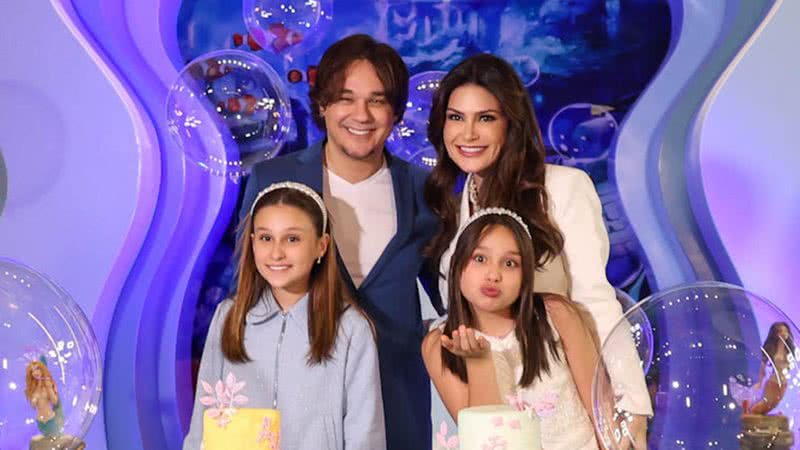 Leandro e Natália Guimarães com as filhas gêmeas - Fotos: Lê Taccilo/Brazil News