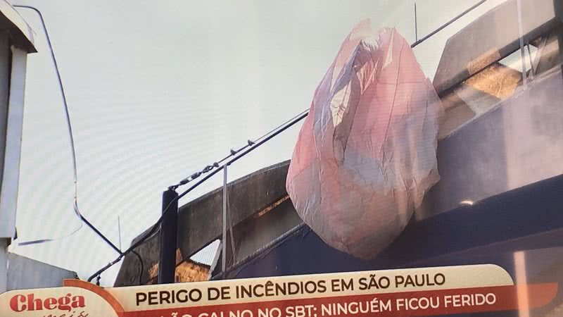 Balão caiu em prédio do SBT - Foto: Reprodução / SBT