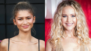 Zendaya e Jennifer Lawrence desfilaram com frizz em tapete vermelho - Getty Images e AP Images