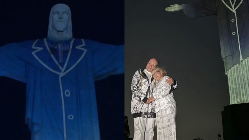 Família de Silvio Santos participa de homenagem no Cristo Redentor - Reprodução/Instagram/Globo