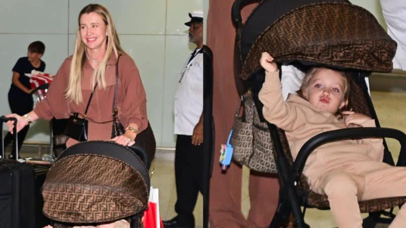 Filha de Roberto Justus impressiona com itens de grife em aeroporto - Fotos: Leo Franco/ Agnews