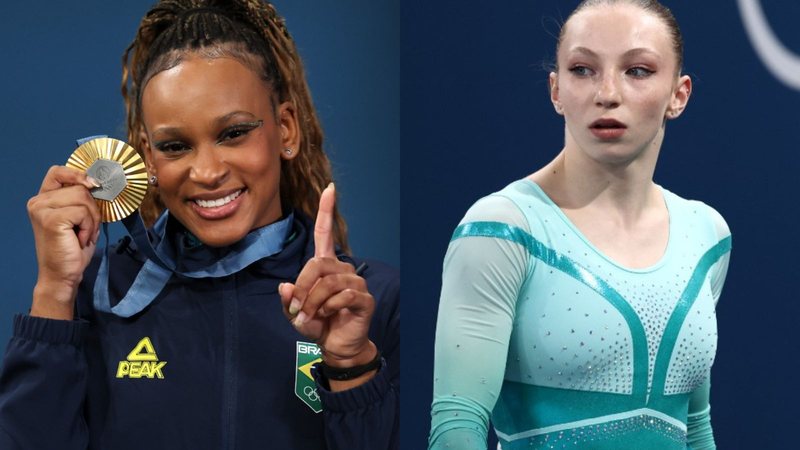 Ginasta romena recebe medalha após polêmica no pódio com Rebeca Andrade - Foto: Getty Images