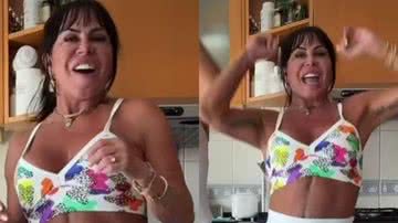 Gretchen exibe barriga sarada em vídeo dançando - Reprodução/Instagram