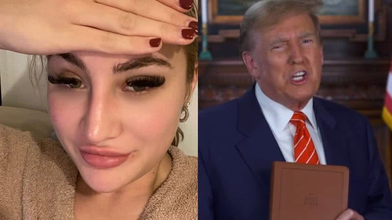 Rain Monroe e Donald Trump - Foto: Reprodução/Instagram e Reprodução/Instagram/Truth Social