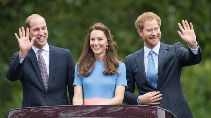 Kate Middleton, príncipe William e príncipe Harry - Foto: Getty Images