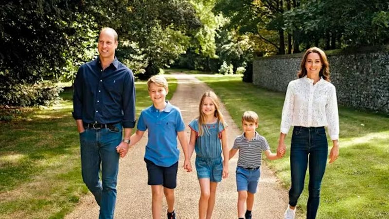 Príncipe William, George, Charlotte, Louis e Kate Middleton - Foto: Reprodução / Instagram